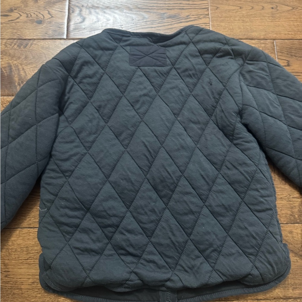 Zara Dark Grey Quilted Jacket Size 8 - Picture 2 of 3